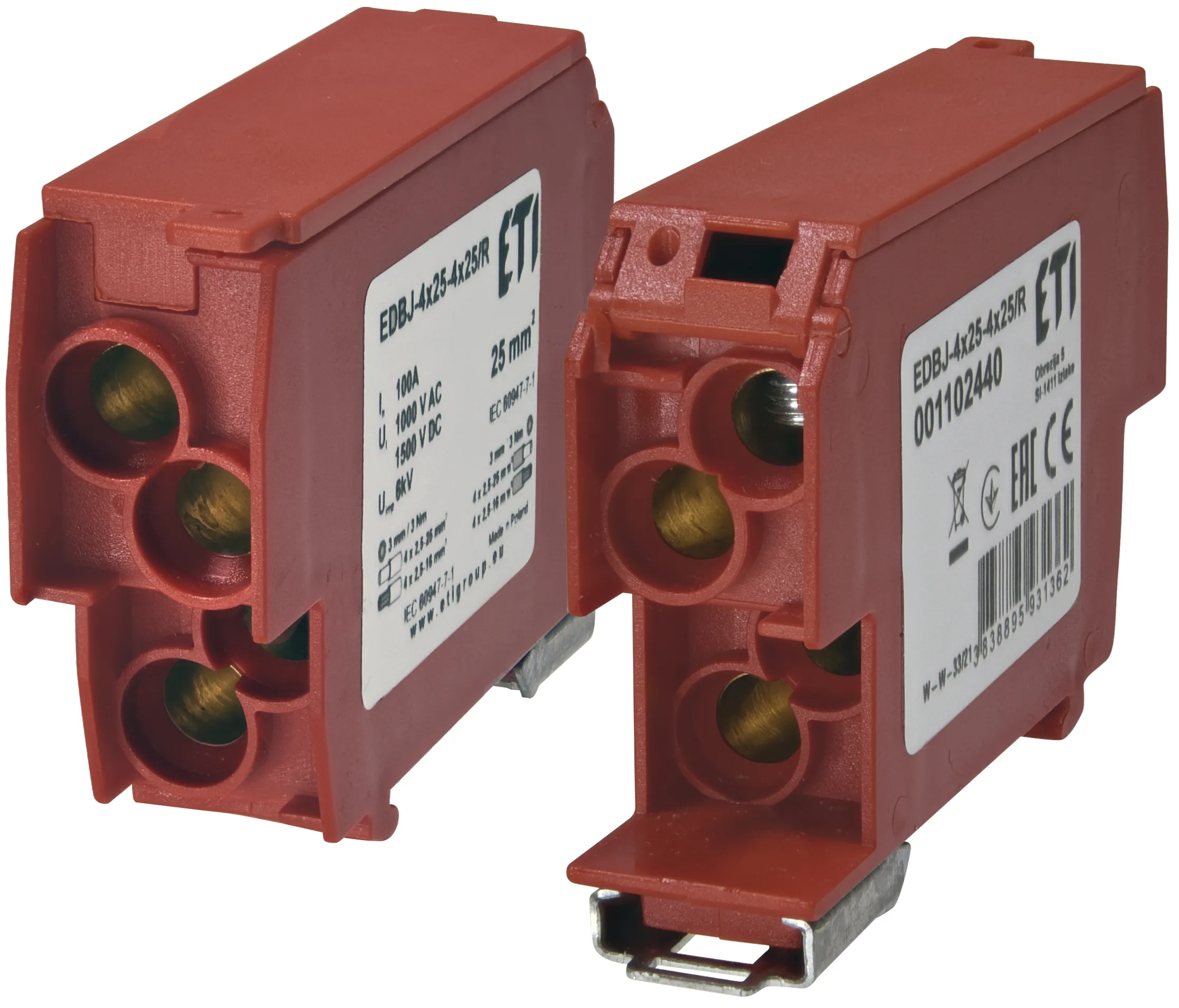 Distribution block EDBJ-4x25-4x25/R 001102440