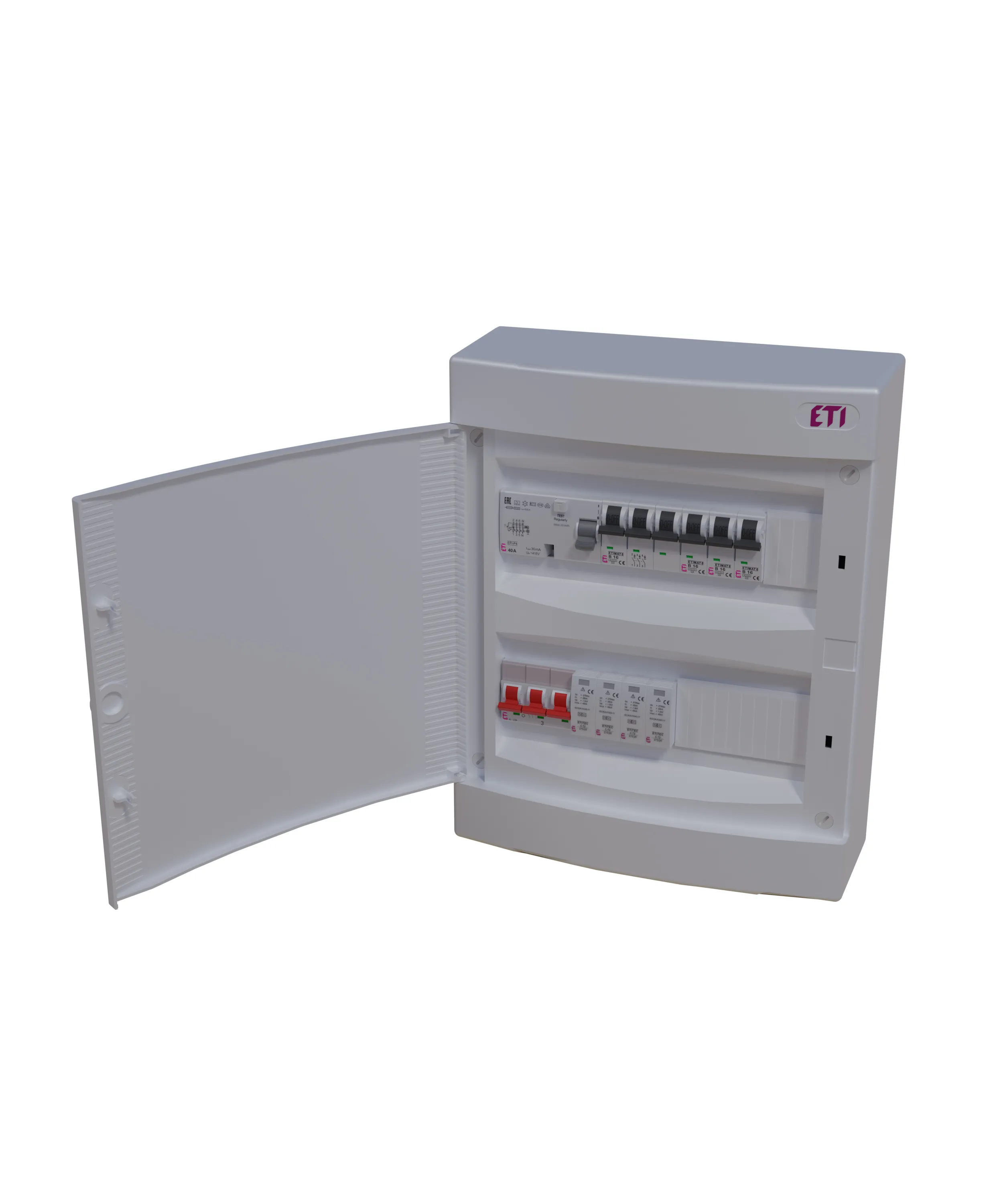 Assemblied distribution box AP2;L;S;1FI;1x3B16;5xB16 001105143