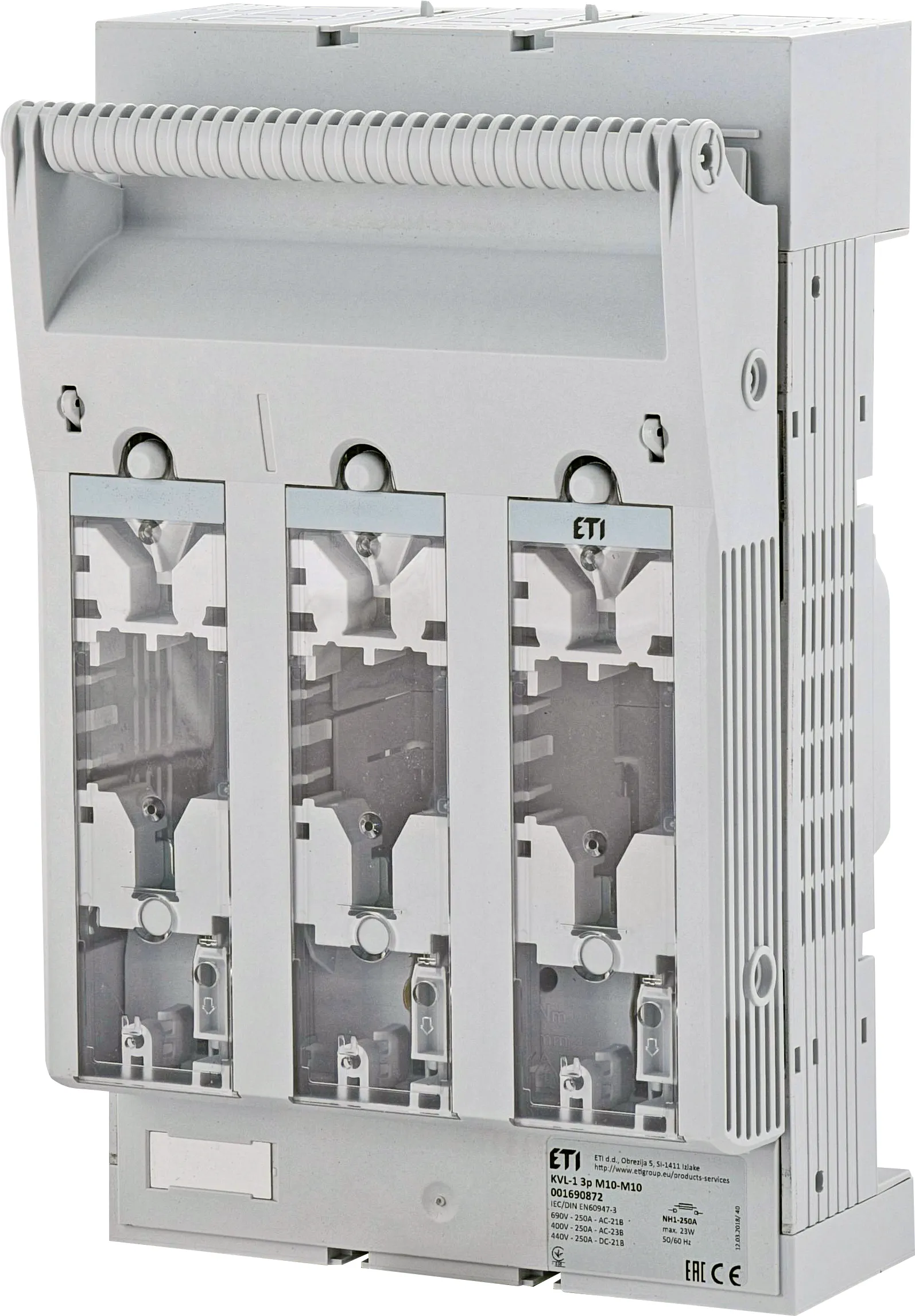 Fuse switch disconnector KVL-1 3p M10-M10 001690872