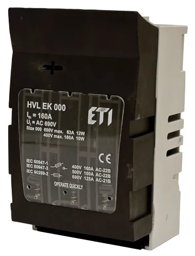 Fuse switch disconnector HVL-P EK 000 3p M8 001701013