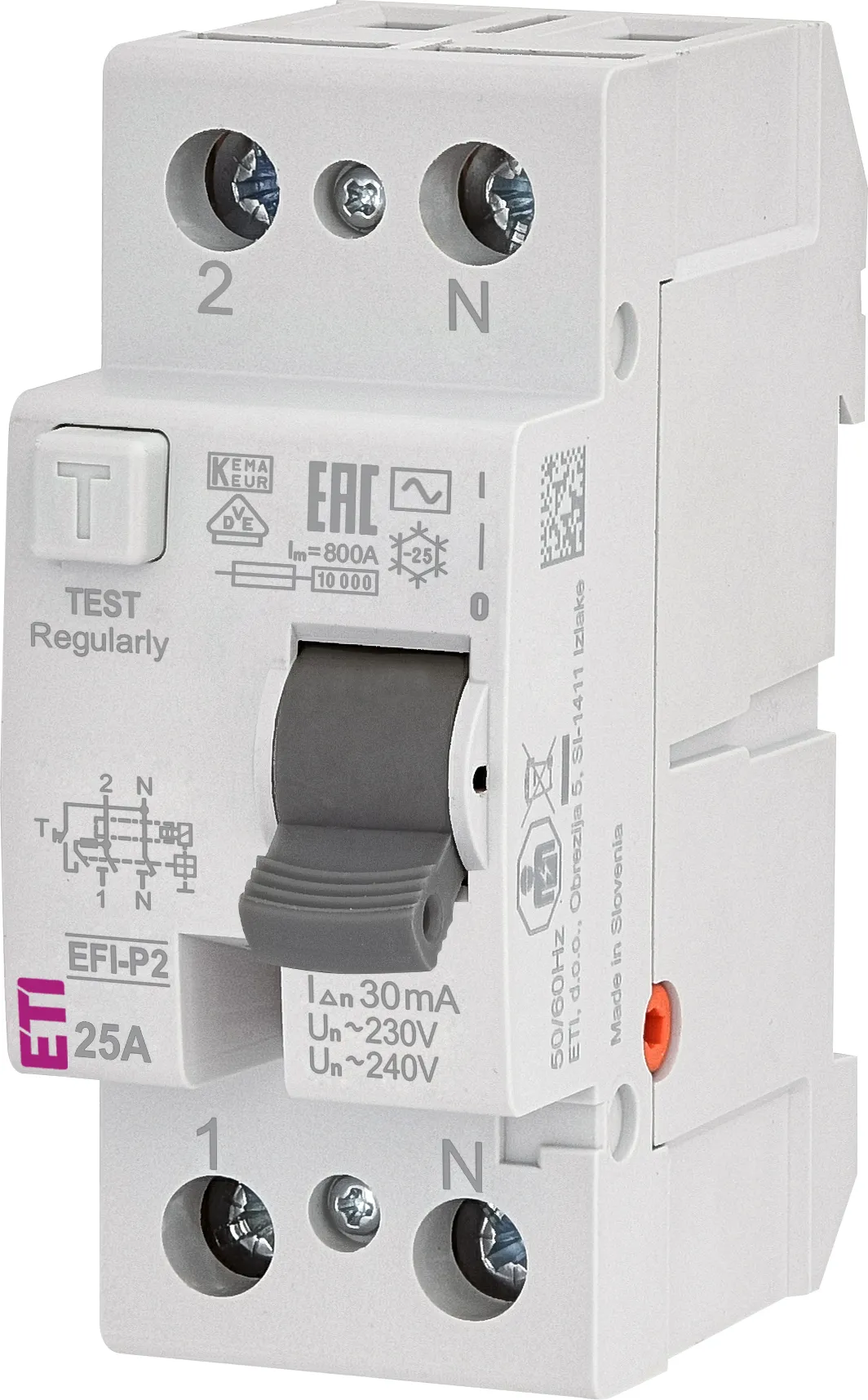 RCCB EFI-P2 AC 25/0.03 002061211
