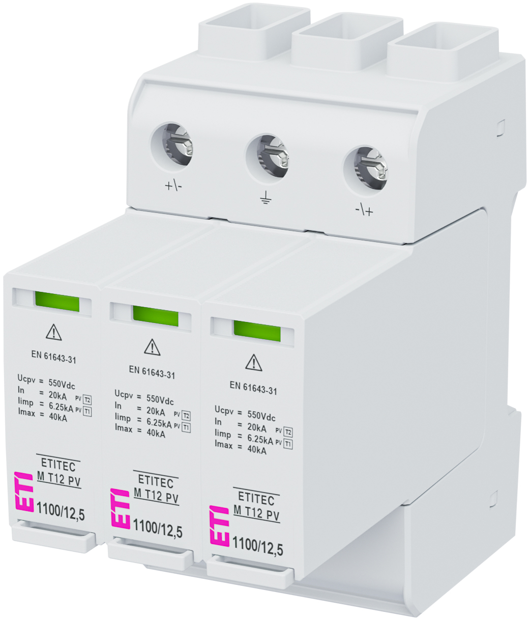 Surge arrester ETITEC M T12 PV 1100/12,5 Y RC 002440512