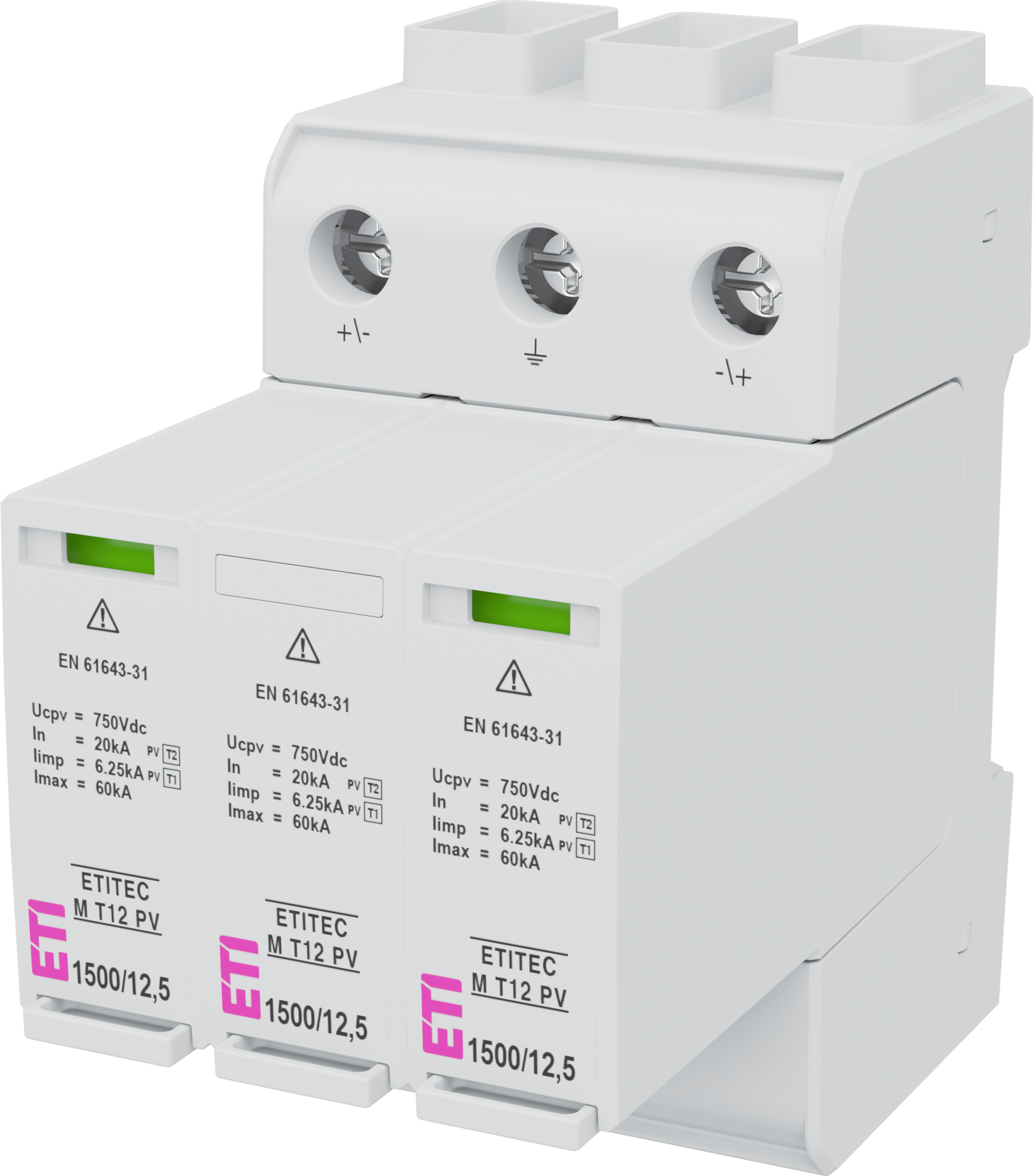 Surge arrester ETITEC M T12 PV 1500/12,5 Y RC 002440514