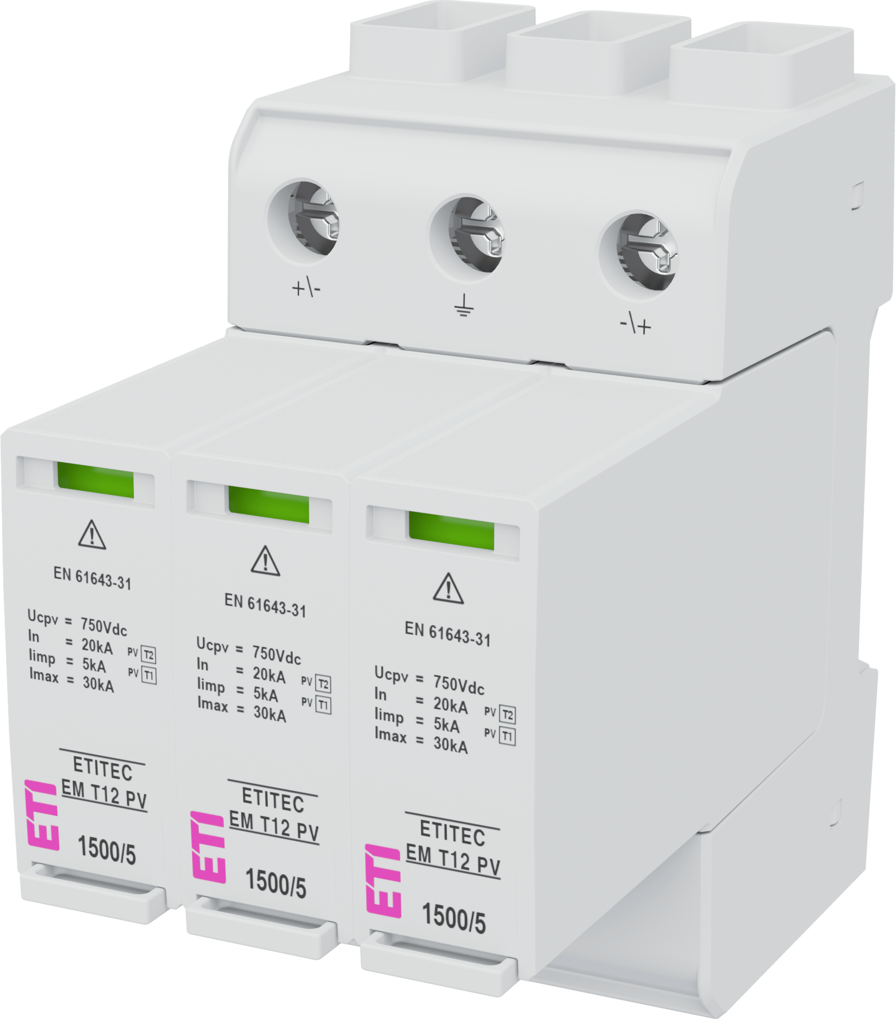 Surge arrester ETITEC EM T12 PV 1500/5 Y 002440582