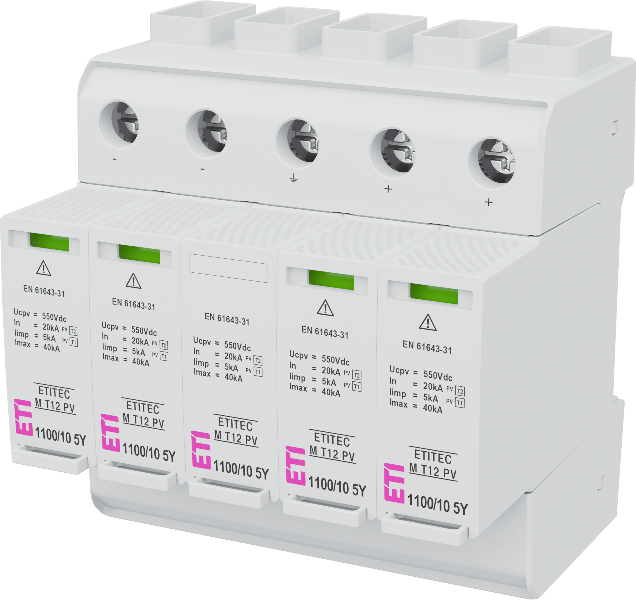 Surge arrester ETITEC M T12 PV 1100/10 5Y 002440675