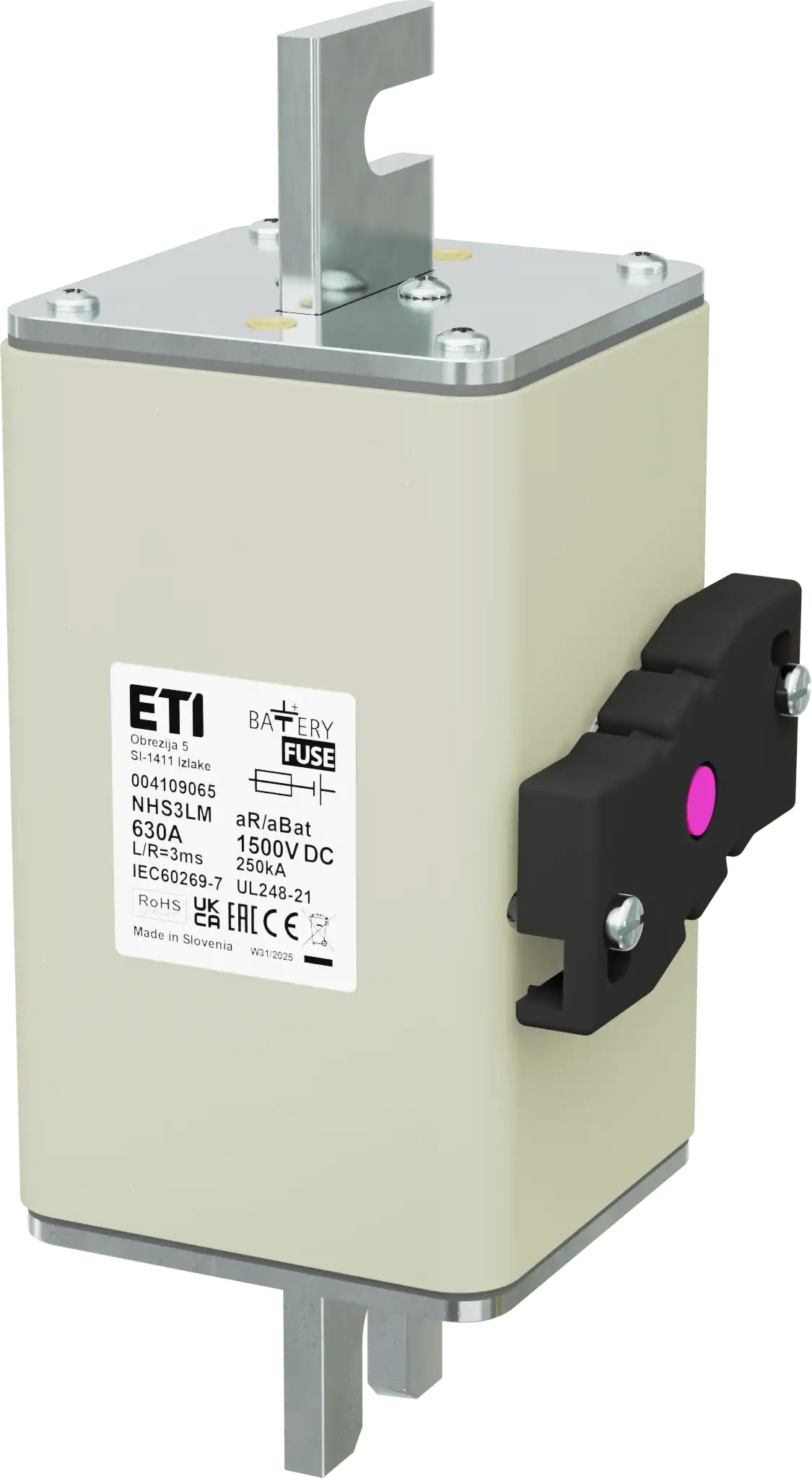 Fuse link NHS3LM aR/aBat 630A/1500V DCAL 004109065
