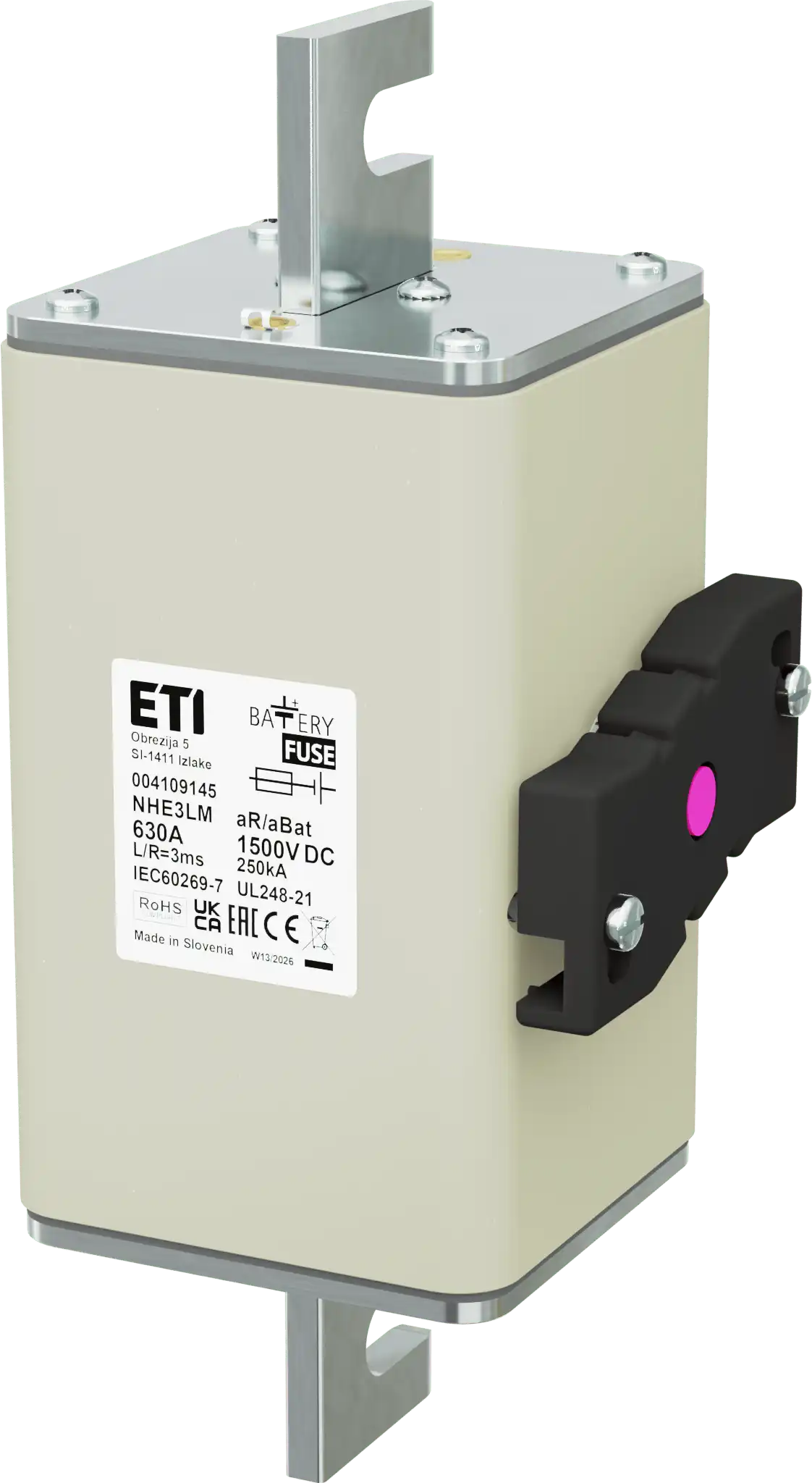 Fuse link NHE3LM aR/aBat 630A/1500V DCAL 004109145