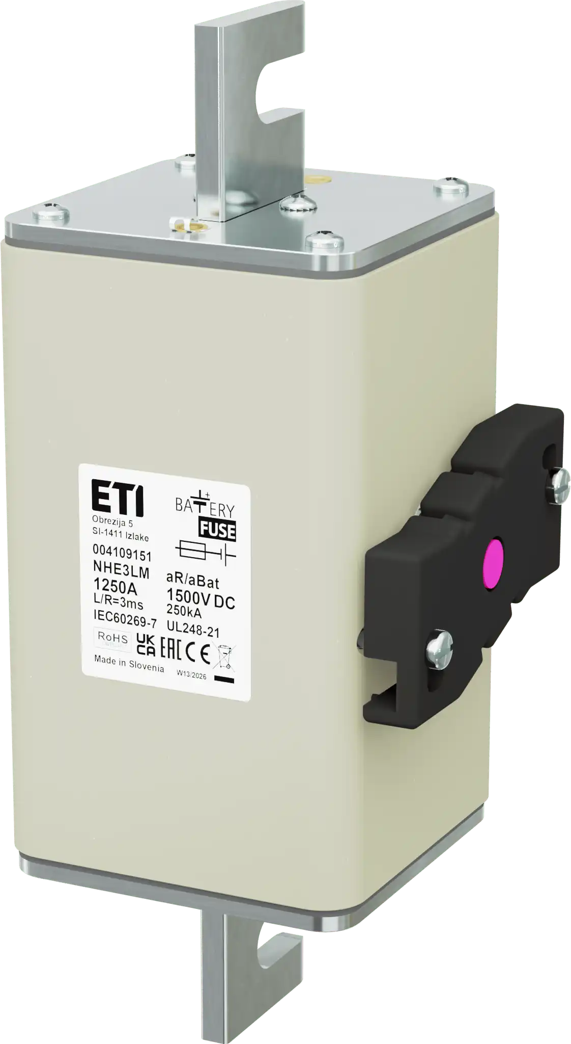 Fuse link NHE3LM aR/aBat 1250A/1500VDCAL 004109151
