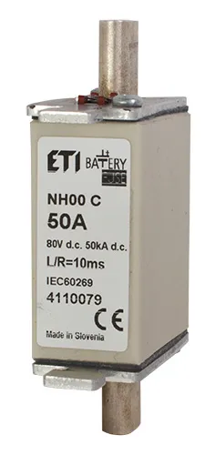 Fuse link NH000 gBat 50A/80V DC 004110079