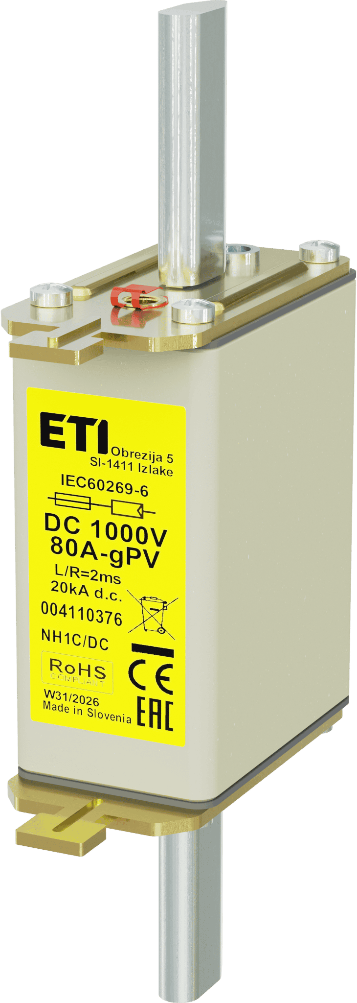 Fuse link NH1C gPV 80A/1000V DC 004110376
