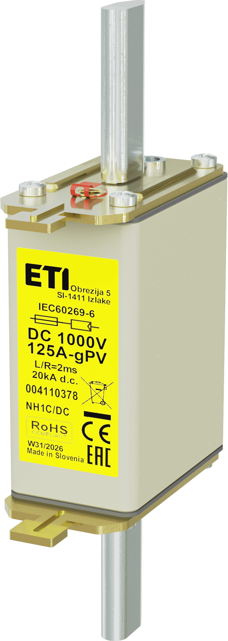 Fuse link NH1C gPV 125A/1000V DC 004110378