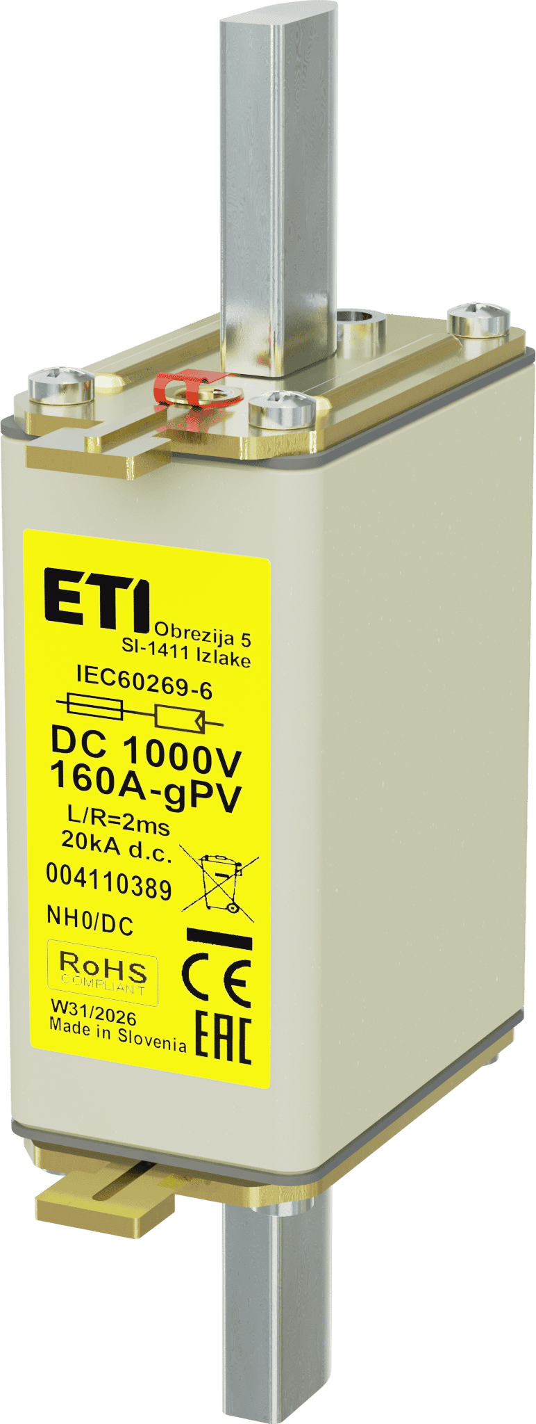 Fuse link NH0 gPV 160A/1000V DC 004110389