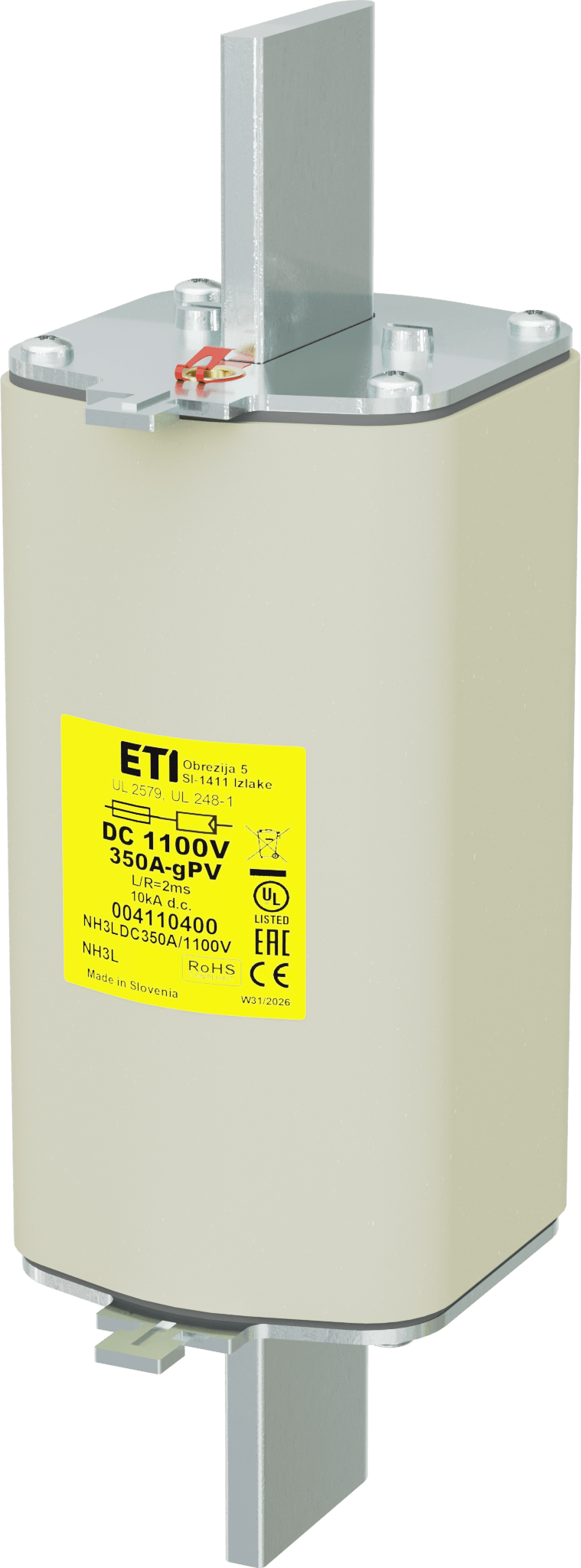 Fuse link NH3L gPV 350A/1100V DC UL 004110400