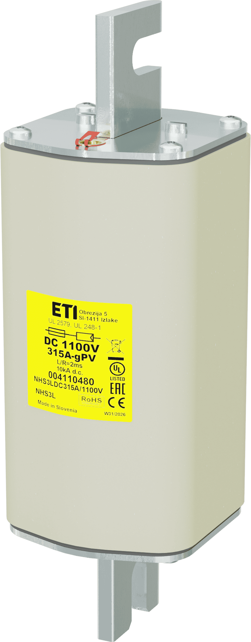 Fuse link NHS3L gPV 315A/1100V DC UL 004110480