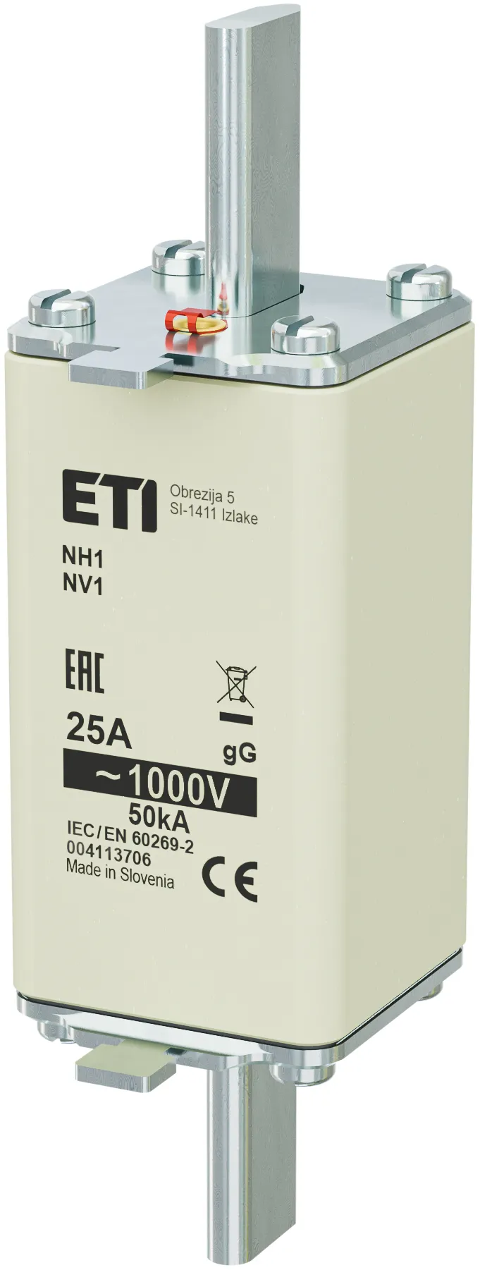 Fuse link NH1/85 gG 25A/1000V 004113706