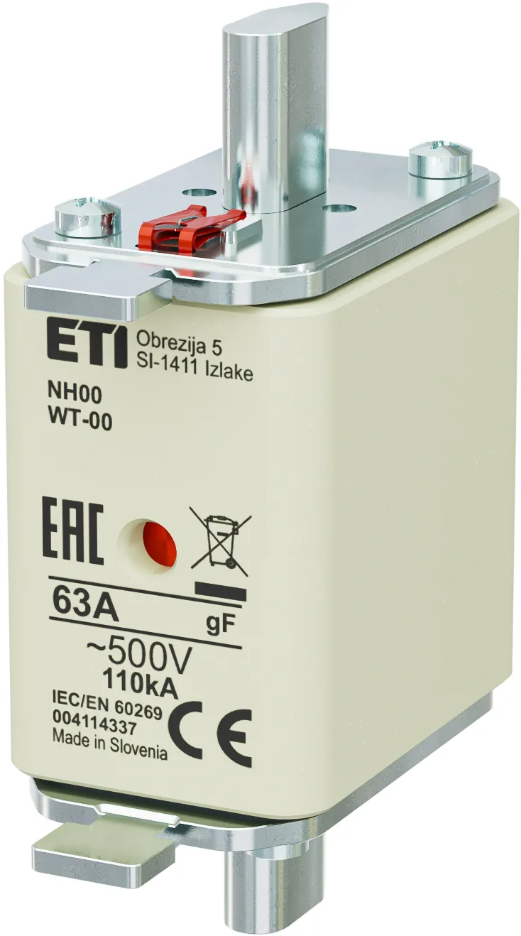 Fuse link NH00 gF 63A/500V 004114337
