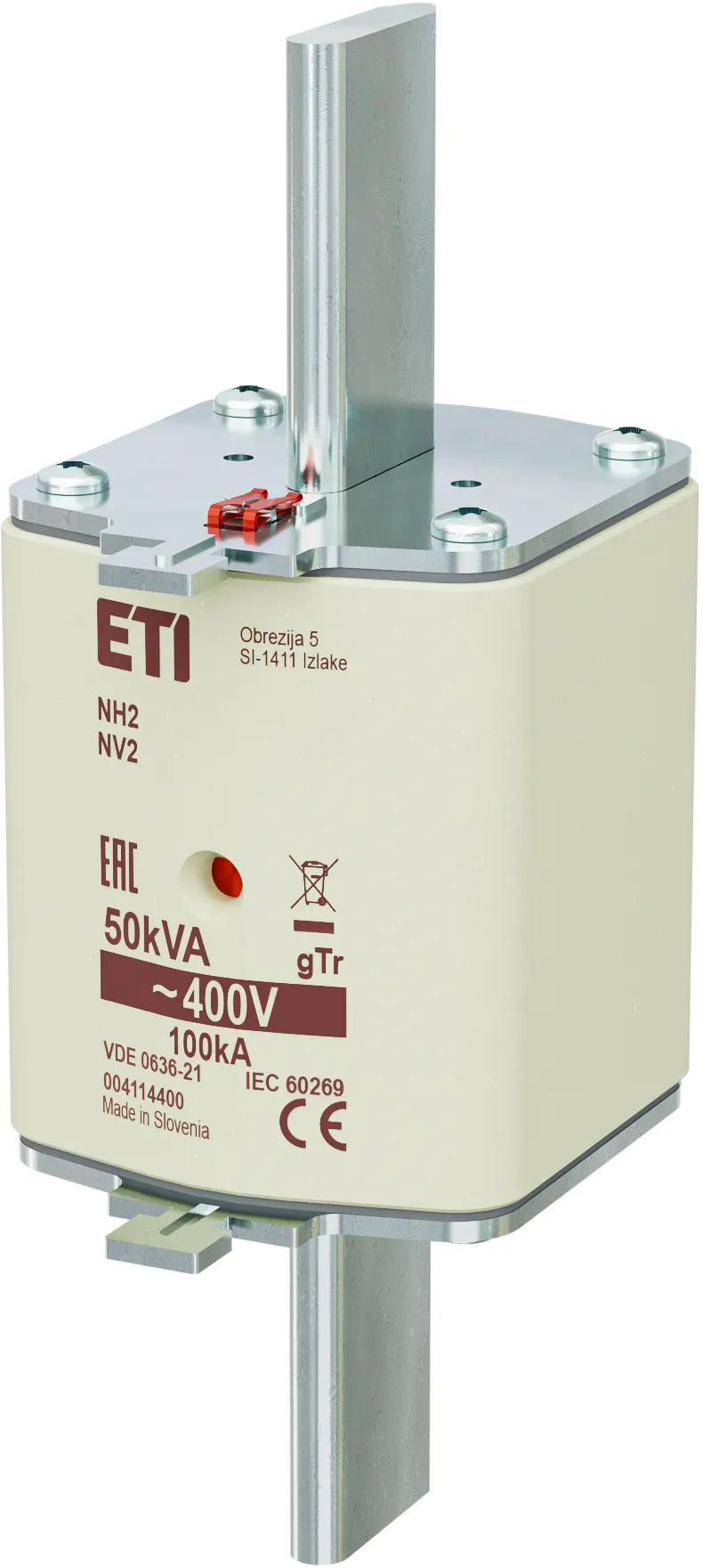 Fuse link NH2 gTr 72A/400V/50kVA 004114400