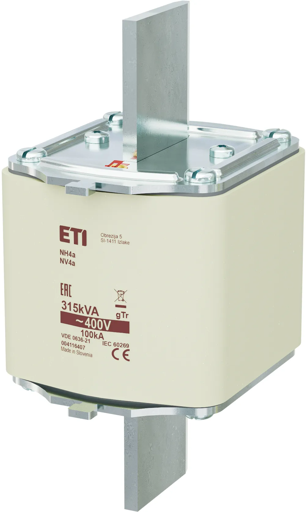 Fuse link NH4a gTr 455A/400V/315kVA 004116407