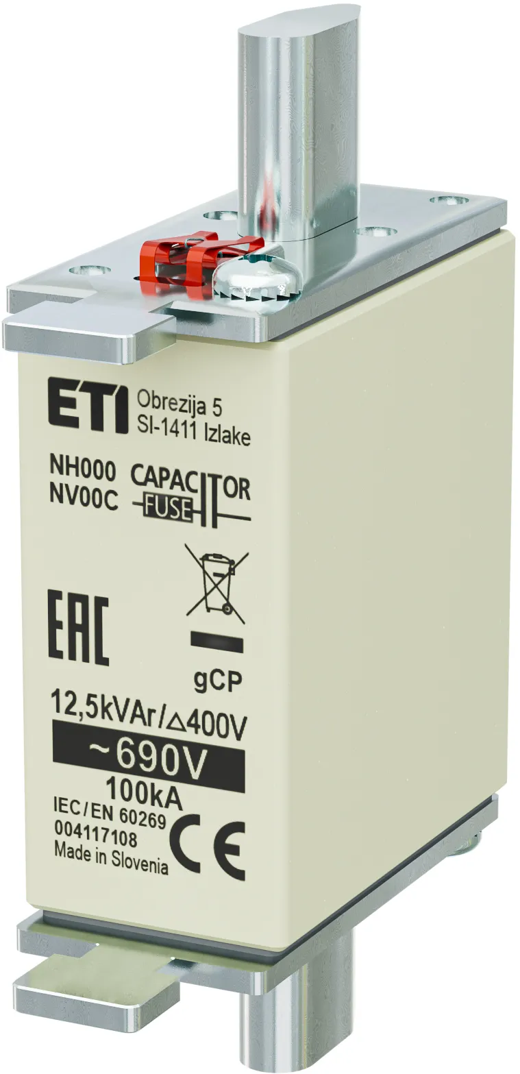 Fuse link NH000 gCP 12,5kVAr/690V 004117108