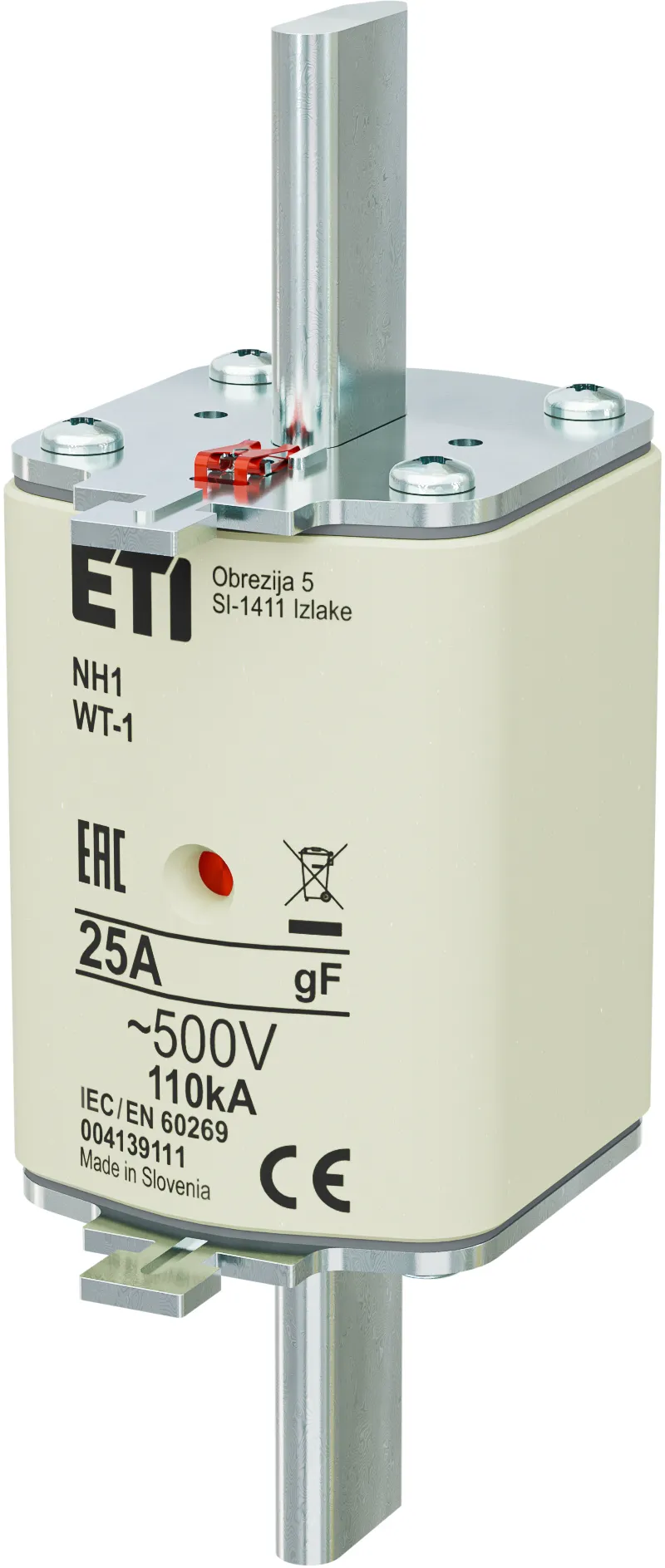 Fuse link NH1 gF 25A/500V 004139111
