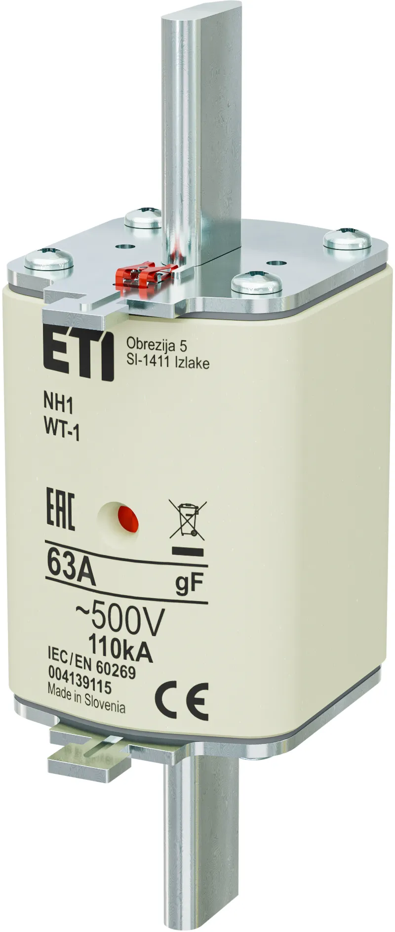 Fuse link NH1 gF 63A/500V 004139115