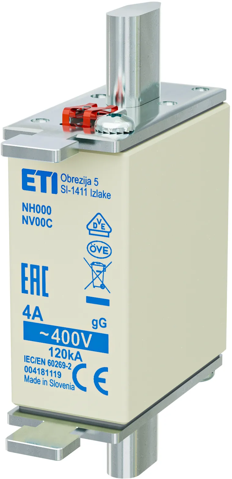 Fuse link NH000 gG 4A/400V korr. 004181119