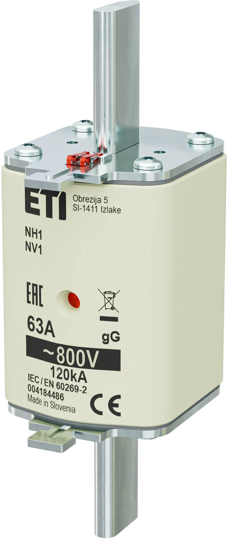 Fuse link NH1 gG 63A/800V 004184486
