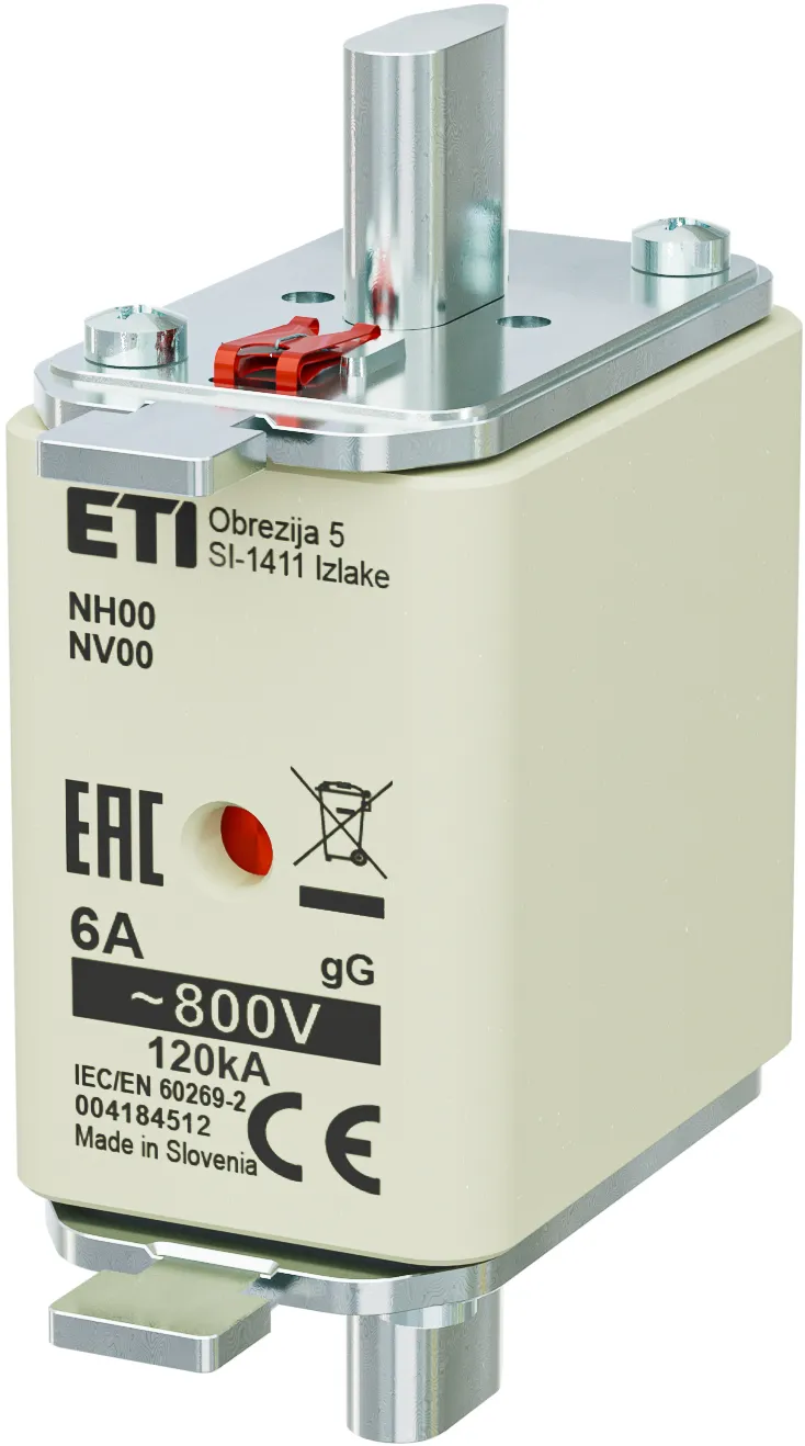 Fuse link NH00 gG 6A/800V 004184512