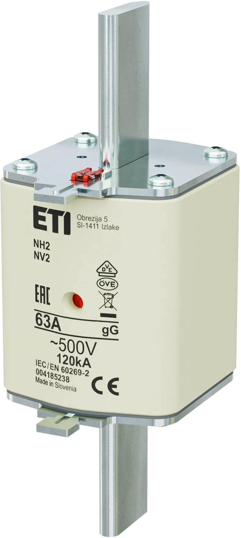 Fuse link NH2 gG 63A/500V 004185238