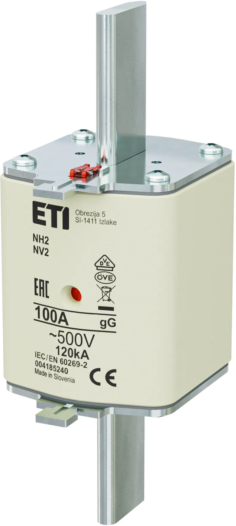 Fuse link NH2 gG 100A/500V 004185240