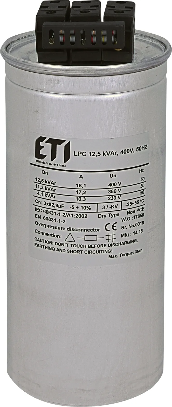Capacitor LPC 12.5 kVAr, 400V, 50Hz 004656751