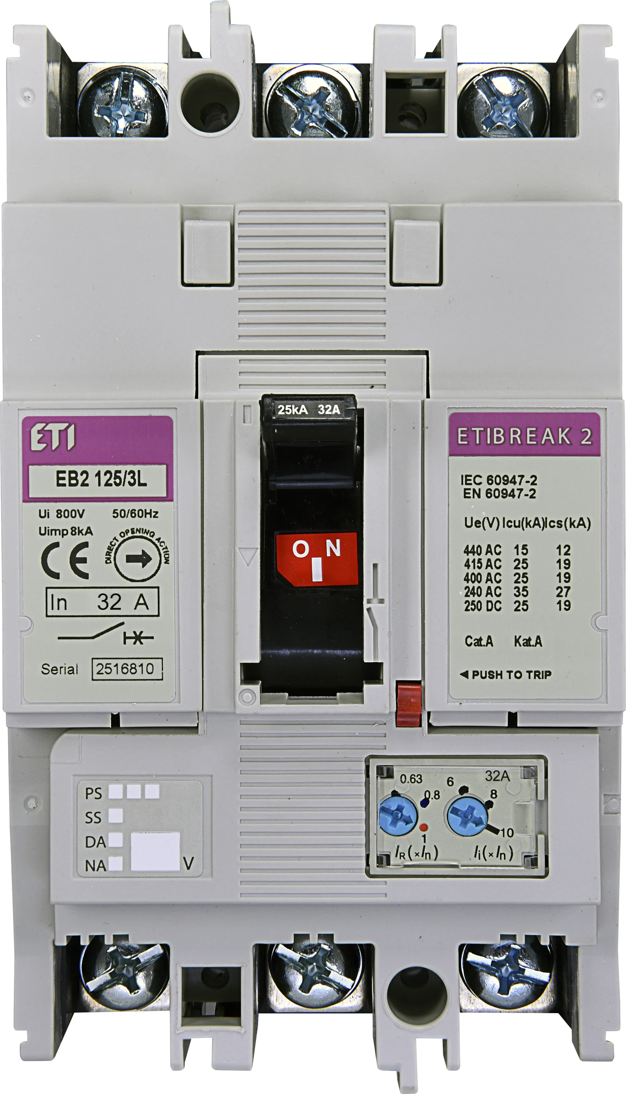 Molded Case Circuit Breaker EB2 125/3L 32A 3p 004671022