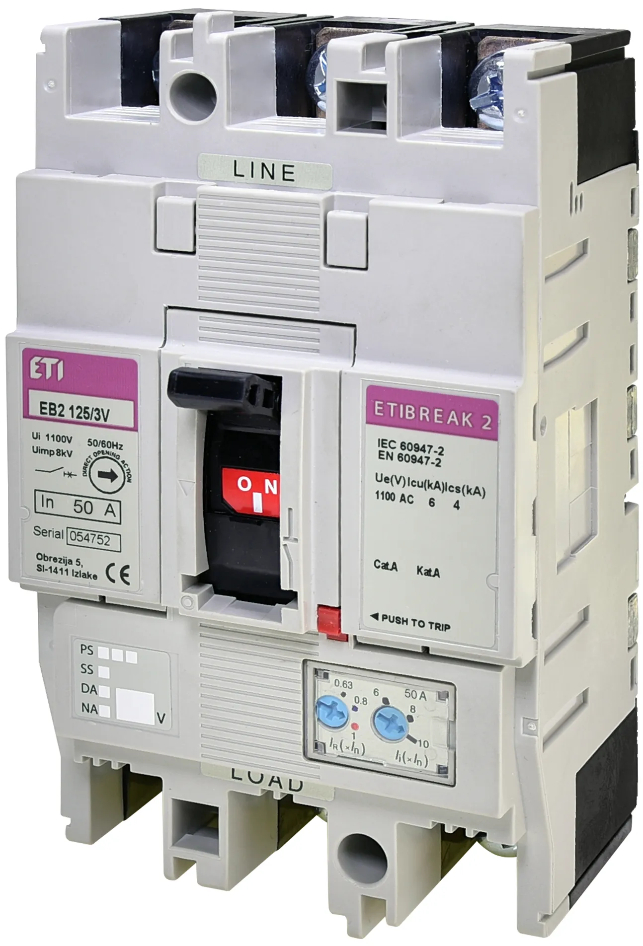 Molded Case Circuit Breaker EB2 125/3V 50A 3p 1100V 004671373